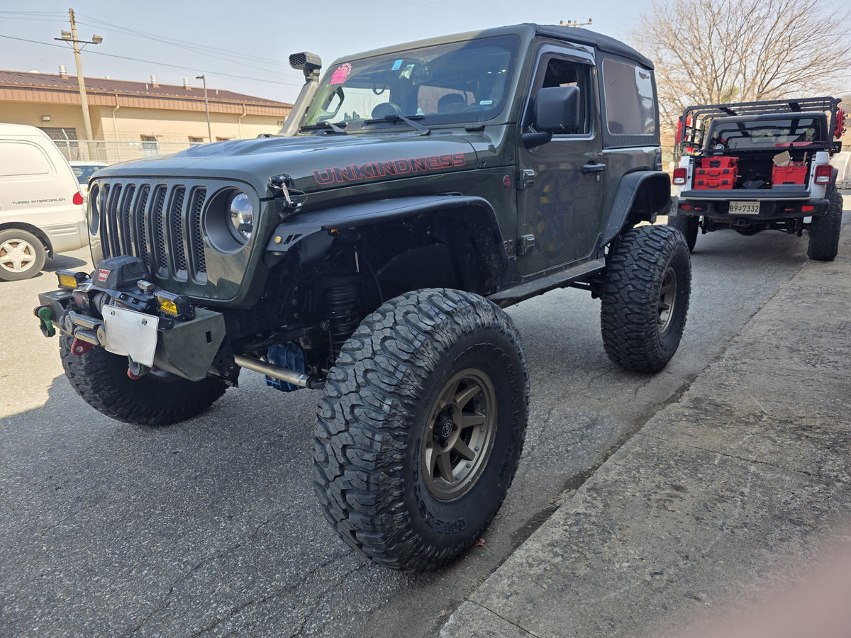 Portal Pros bolt-on portal axles installed on a Jeep Wrangler JL Rubicon 2 door