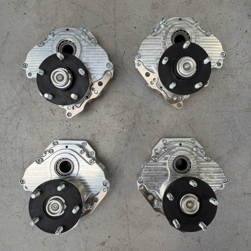 Close shot of 4 Portal Pros Jeep Wrangler or Gladiator portal axles 