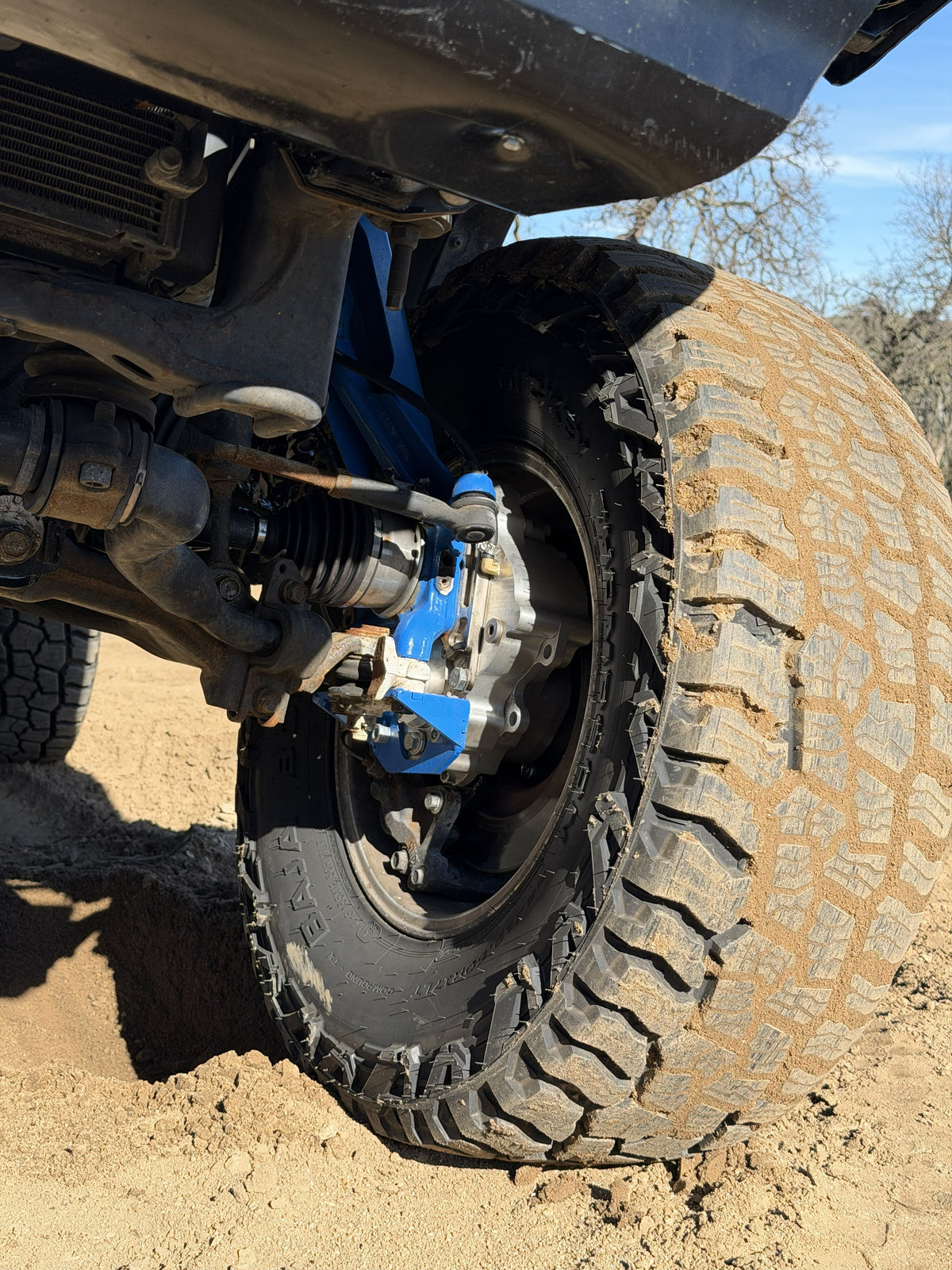 Close up view of Portal Pros Lexus and Toyota portal axles installed on a GX470