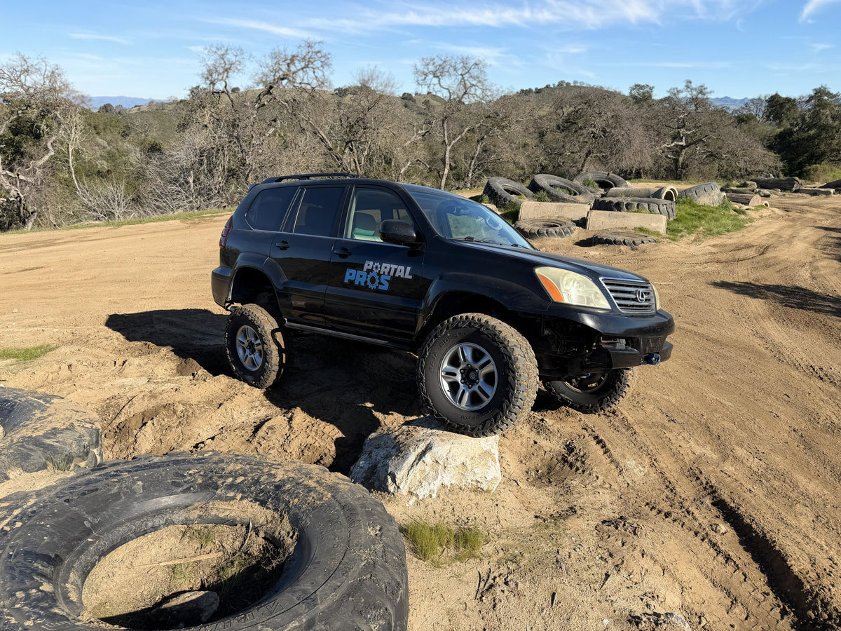Portal Pros bolt-on portal axles installed on a Lexus GX470 with 35in tires