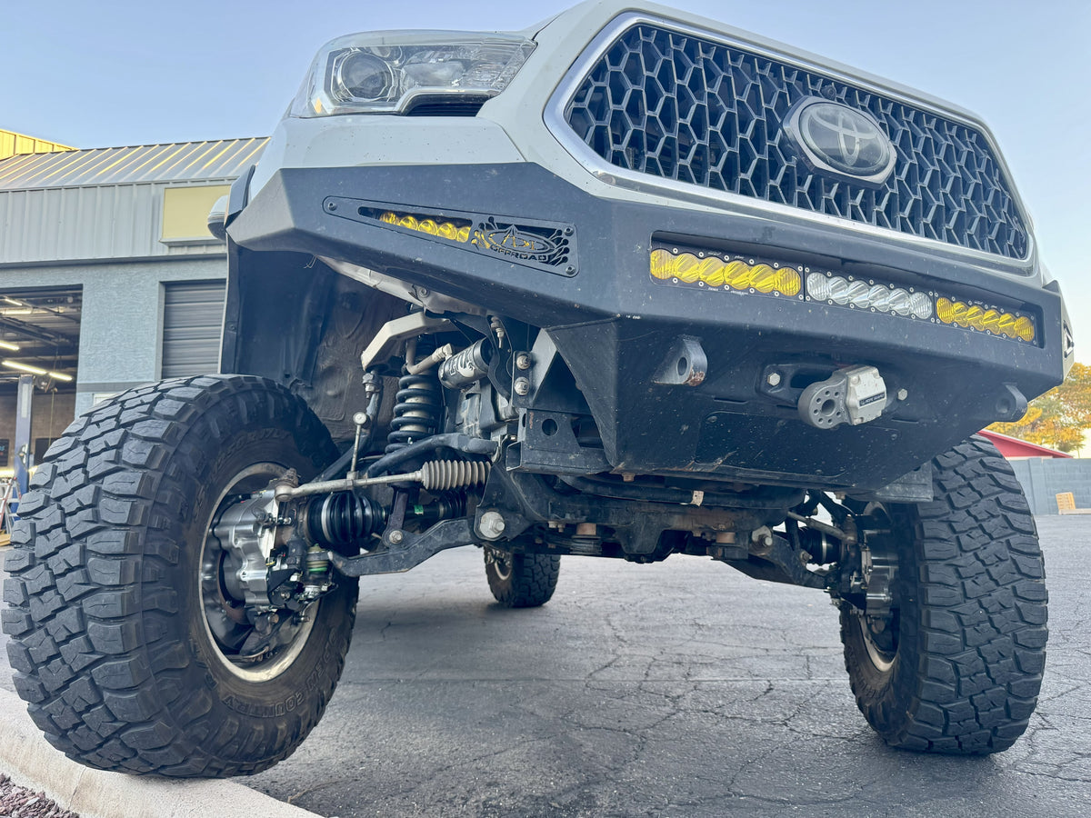 Portal Pros bolt-on portal axles installed on the front of a Toyota Tacoma 3rd gen